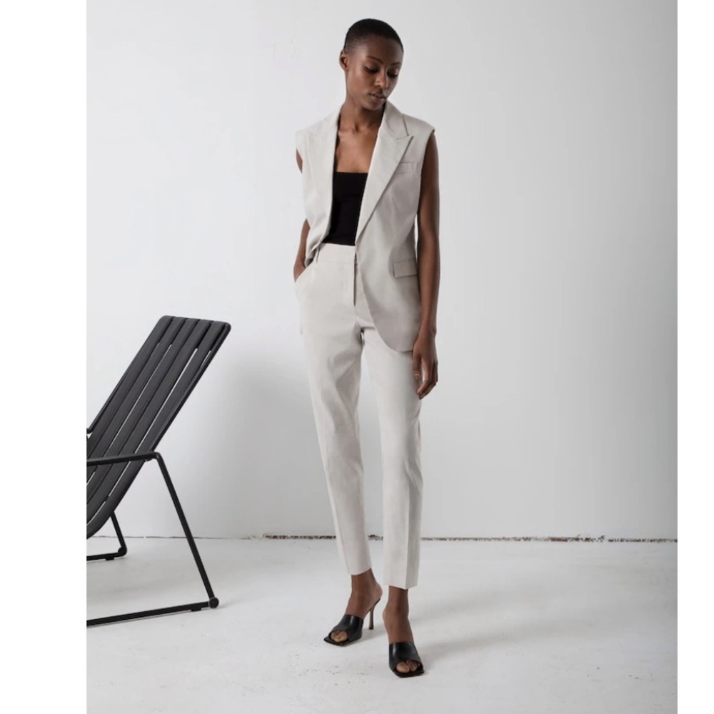 Judith & Charles Ambroise Vest in Linen Twill Sz 2 - Picture 3 of 9